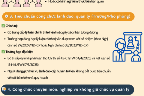 [INFOGRAPHIC] Tiêu chuẩn chức danh công chức cấp xã sau sắp xếp